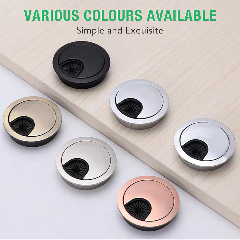 EASYEAH 1 Pcs Desk Grommet 2-3/8" / 60 mm, Zinc Alloy Desk Cord Hole Cover