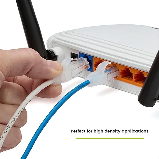 TRUECABLE Cat6 Component Rated Patch Cable, Unshielded (U/UTP), 2ft, Blue, 28AWG Solid Copper, Snagless 10G High-Speed Ethernet Cable, PoE++ 4PPoE 100W, UL Listed, RoHS-3, 5 Pack