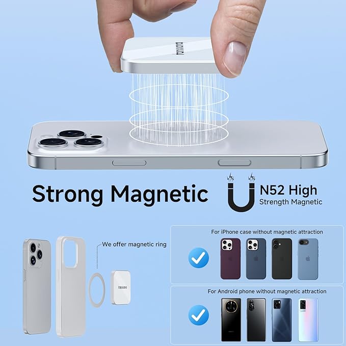 1TB Magnetic External SSD,2000MB/s Type-C USB 3.2 Gen 2x2 Portable SSD,Ultra-Slim External Hard Drive,4K ProRes Recording & Store,External Solid State Drive for iPhone15/16/Android/PC/Mac -PS2005