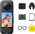Insta360 X3 Action Bundle-Waterproof 360 Action Camera with 1/2" 48MP Sensors, 5.7K 360 Active HDR Video, 72MP 360 Photo, 4K Single-Lens, 60fps Me Mode, Stabilization, 2.29" Touchscreen, AI Editing