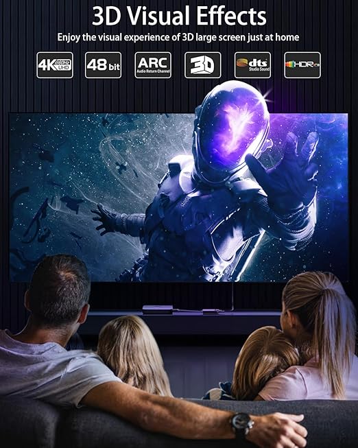LEADSTAR HDMI Cable 4K 75 ft Fiber Optic, 4K 60Hz 18Gbps High Speed HDMI 2.0 Cord Braided | Ultra HD, HDR10, 1080p, eARC, 3D, HDCP 2.2 | for Xbox, PS5, TV, Laptop, Monitor