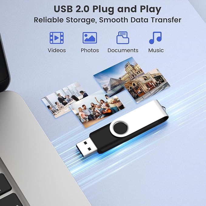 ABLAZE 8GB USB C Flash Drive 10 Pack, OTG USB 2.0 + Type C Memory Stick Dual Type C Thumb Drive Compatible with iPhone 16/15, Android Smartphone, Computers, Tablets, Mac,iPad,PC