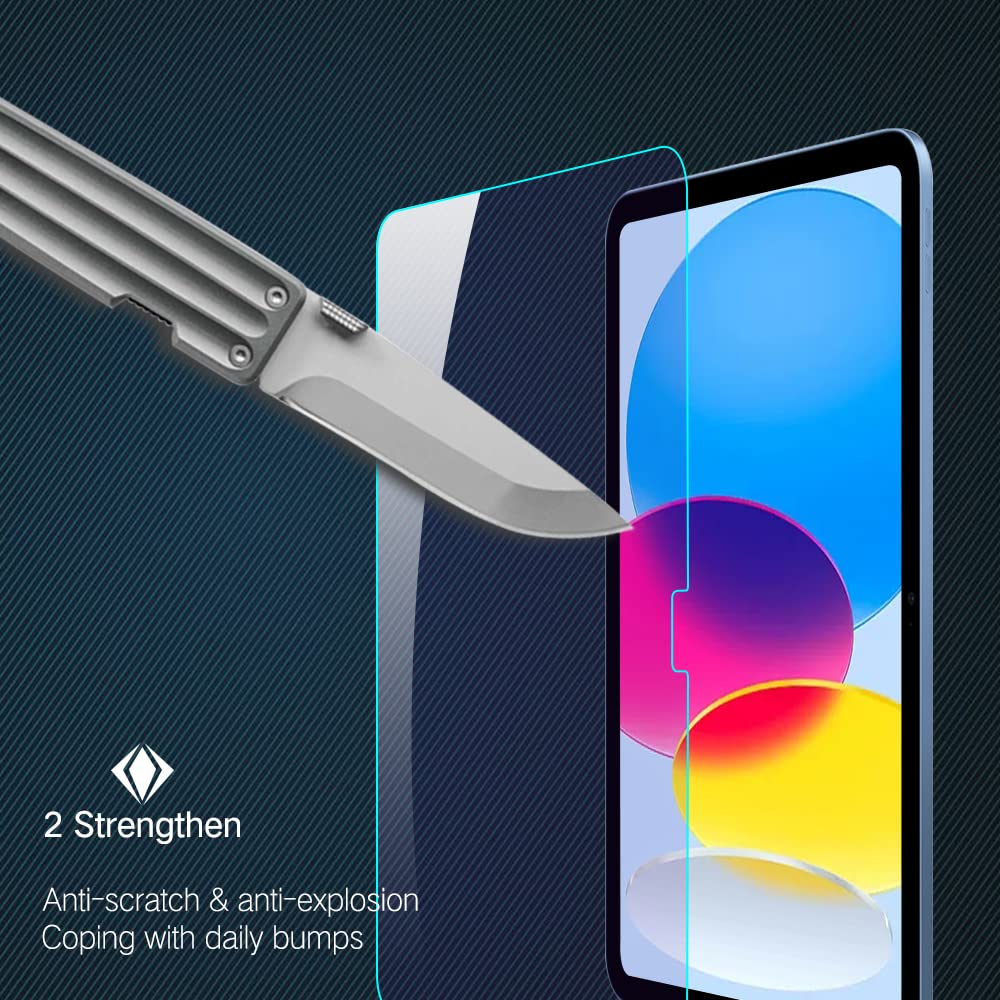 PERFECTSIGHT Anti Blue Light Screen Protector Compatible with iPad Pro 12.9 Inch (2022/2021/2020/2018 Model), Blue Light Filter Anti Fingerprint Tempered Glass [1 Pack]