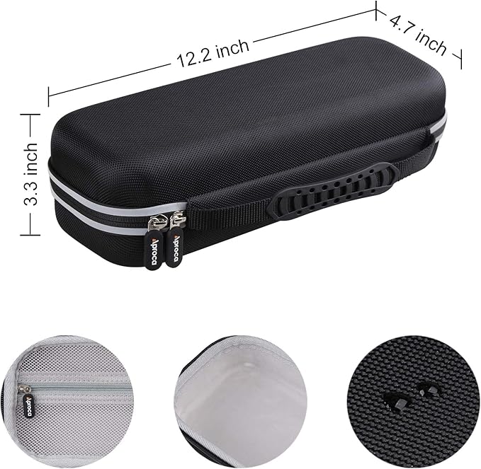 Aproca Portable Case Compatible with Canon ImageFORMULA R10 / ImageFORMULA P-215II Portable Document Scanner, Storage Hard Bag - Black (Case Only)