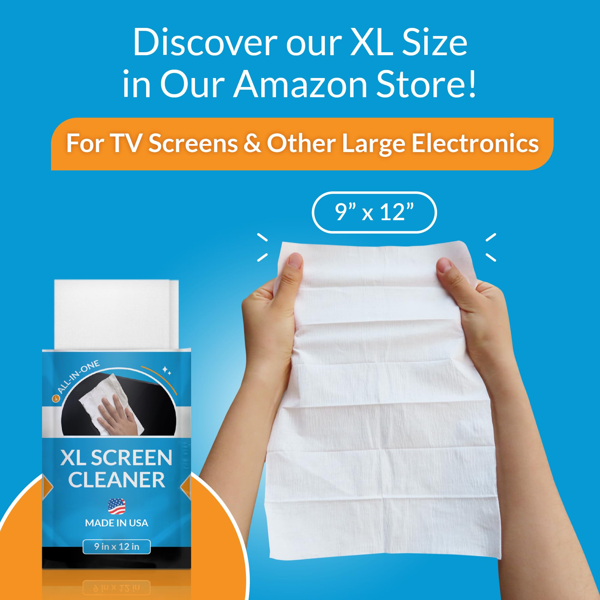 iCloth Screen Cleaner Wipes Individually Wrapped Travel Size Streak-Free (24 Large Wipes)