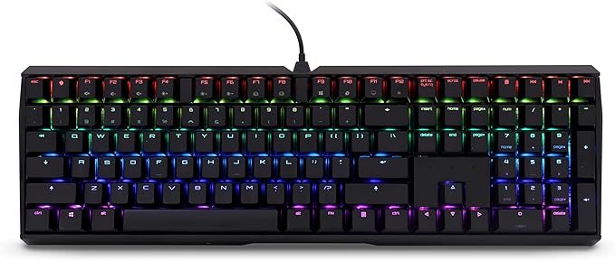 CHERRY MX Board 3.0 S Wired Mechanical Keyboard Aluminum Housing MX Red Silent Switches for Gaming and Office