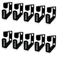 Metamas Lab - 10 Pack Metallic 1U D Ring Cable Manager Ring Network Rack Cable Management Ring Cable Management Hook for Network Patch Cables, Fiber Optic, Power Cords - Made in Taiwan