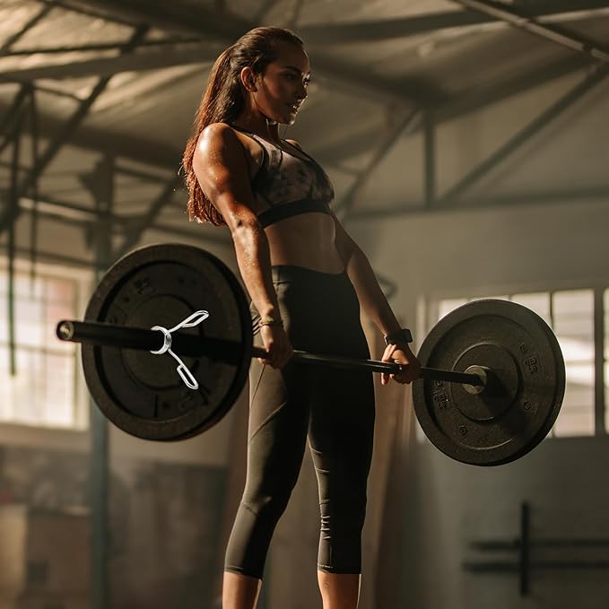 4 Pieces 2 Inch Dumbbell Spring Collars Barbell Clamps Locking Collars Clips for Weightlifting Exercise Fitness Training Supplies