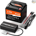 LiTime 12V 50Ah LiFePO4 Lithium Battery 12.8 Volt Deep Cycle Battery, 4000+ Deep Cycle, for Boat Marine Trolling Motor Camping(14.6V10A LiFePO4 Charger Included)