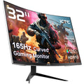 KTC 32 Inch Curved Gaming Monitor - FHD 1080p 165Hz Curve Monitor, 1500R, 1ms MPRT, Adaptive Sync, 122% sRGB, DP/HDMI, Tiltable, Eye Care, VESA, HDR10 for Gaming Home Office Business, H32S17C
