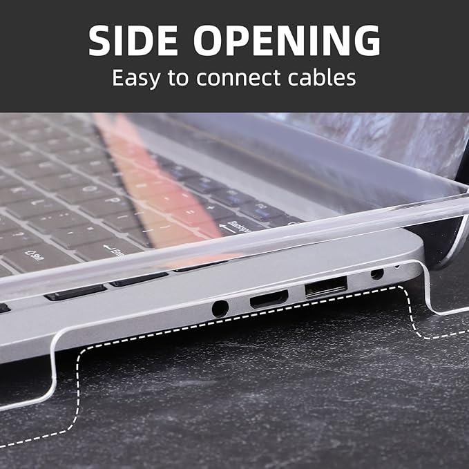 NOLITOY Acrylic Keyboard Cover, Clear Protector, PC Desk Stand for Keyboard Storage Acrylic Monitor Stand Riser and