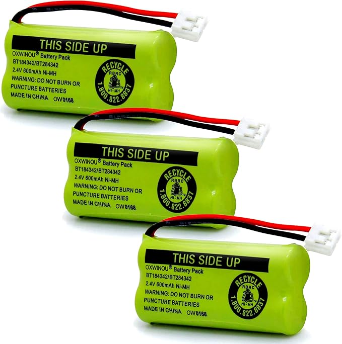 BT18433 BT-18433 BT28433 BT184342 BT-184342 BT284342 BT183348 BT1011 BT-1011 Replacement Battery for BT-8300 BATT-6010 89-1326-00-00 89-1330-01-00 CPH-515D Cordless Phone(Pack of 4)