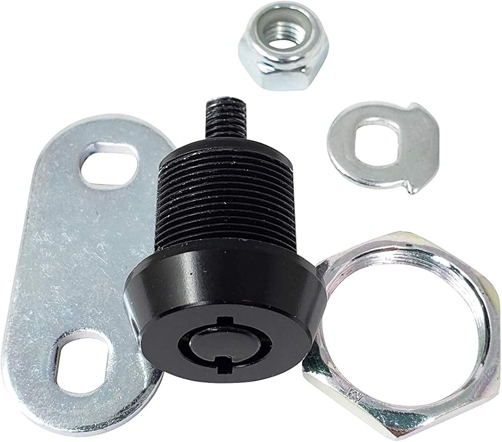 Admiral Locks Tubular Cam Lock, Keyed Alike Removable Key RV Compartment Storage Lock Cabinet Locks (Black Pack of. 25, 5/8" 180°)