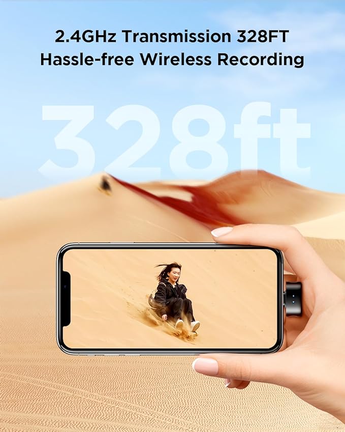 BOYA Magic-03 Wireless Lavalier Microphone, 30Hrs Battery,328FT Los Range, Safety Track &Limiter, Portable Wireless Mini Lapel mic for USB Type-C Android iPhone 16/15 Camera Camcorder Vlog Podcast