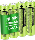 4 Pack BK-40AAABU Ni-MH AAA Rechargeable Battery for Panasonic,1.2v 400mah Rechargeable AAA Batteries Panasonic Cordless Phones, Electronics,Remote Controls