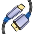 USB 3.1 Micro B to USB C Hard Drive Cables, 6FT 10 Gbps USB C to Micro B, External Hard Drive Cable Compatible with MacBook Pro/Air, iPad/Tablet, iPhone, Samsung Galaxy S24, WD Seagate etc