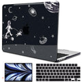 LCMOCICO for MacBook Air 13 Inch Case 2026 2025 2024 2023 2022 Release M5 A3449 M4 A3240 M3 A3113 M2 A2681, Scratch Resistant Plastic Hard Shell Case for MacBook Air 13.6 M5, Astronauts Space Dog