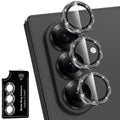 Avocase for Samsung Galaxy Z Fold 7 Camera Lens Protector, Individual Metal Ring Tempered Glass Lens Cover, [Strong Adsorption] Scratch Resistant Ultra-Thin HD Clear Lens Cover, 1 Set-Black Sparkly