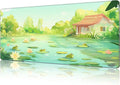 Mouse Pad Large Frog in The Water Non-Slip Game Desk Mat with Stitched Edge Laptop Keyboard Desk Pad for Work Home Gaming (35.4 x 15.7 Inches)