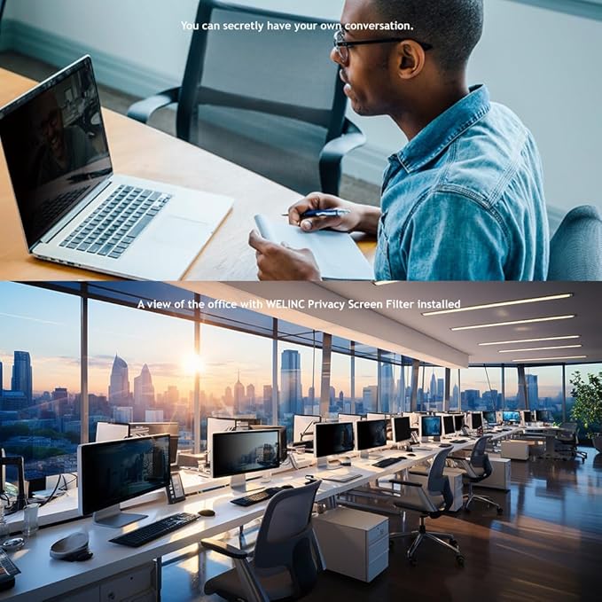 34 Inch Computer Privacy Screen Filter for 21:9 Ultra-Wide Aspect Ratio Widescreen Monitor - Anti Glare Blue Light Filter, Removable Computer Monitor Privacy Shield, Anti-Scratch Screen Protector