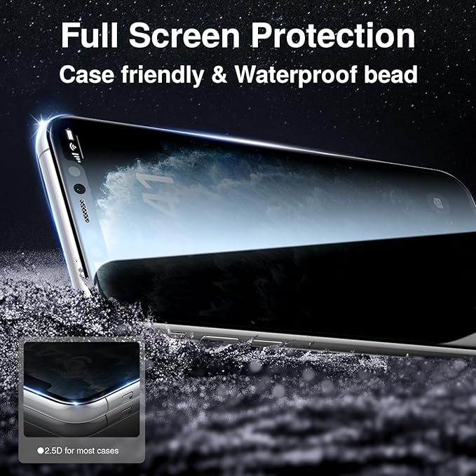 SMARTDEVIL 2PACK Privacy Screen Protector for iPhone 12 Pro Max Shatterproof Tempered Glass [True 28°Anti Spy] [9H Hardness] [Auto Dust-Elimination Install], [Bubble Free]