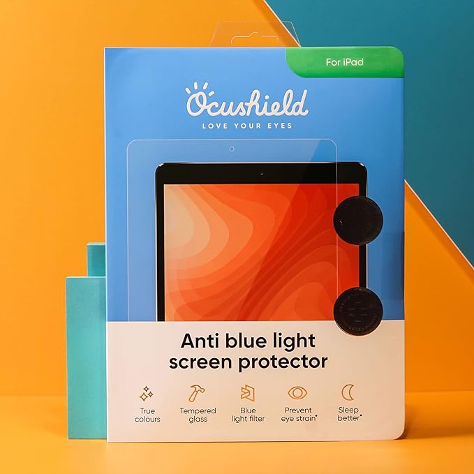 Ocushield Anti Blue Light Tempered Glass Screen Protector for Apple iPad Mini 1/2/3 (7.9") - Blue Light Filter for iPad - Anti Glare - Protect Your Eyes & Improve Sleep