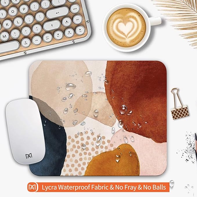 Square Mouse Pad Abstract Marble 2,Personalized Premium-Textured Custom Mouse Mat Design,Washable Mousepad Cloth,Non-Slip Rubber Base Computer Mouse Pads for Wireless Mouse