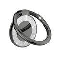 Pikabo Adhesive Phone Ring Holder Stand, 360° Rotation Cell Phone Finger Ring Kickstand, Glitter Phone Grip for Smartphones. (Glitter Black)
