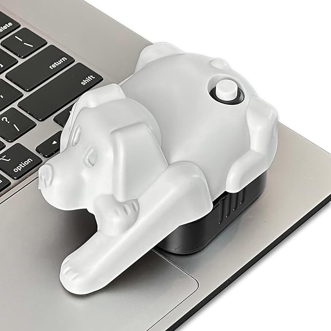 Laptop Trackpad Jiggler -AA Battery Lasts 6 Months -Undetectable -Cordless Mouse Jiggler -Does Not Work on DeII -Keeps Touchpad Active, Laptop Awake -Mechanical Mouse Mover -ON/Off Switch (Gray Dog)