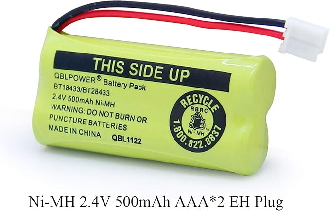BT18433 BT28433 BT-8300 BATT-6010 Rechargeable Battery BT184342 BT284342 BT1011 BT1018 BT1022 BT1031 89-1326-00-00/89-1330-01-00/CPH-515D 2.4V(Pack of 4)