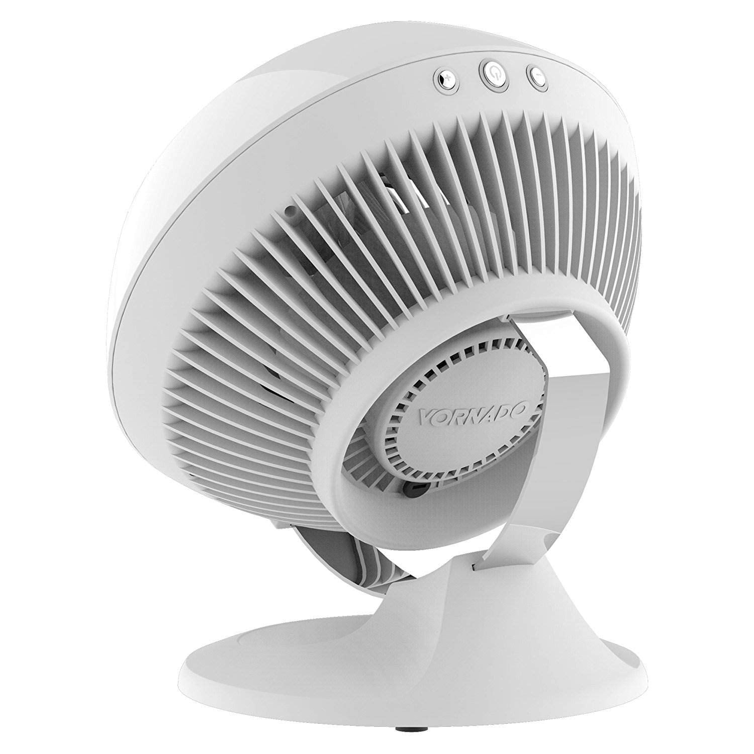 Vornado 560 Medium Air Circulator Floor Fan, 4-Speed, Quiet Fan for Bedroom, Office, Dorm Room, with Chrome Glide Bar Adjustable Tilt, Electric Cooling Fan, White