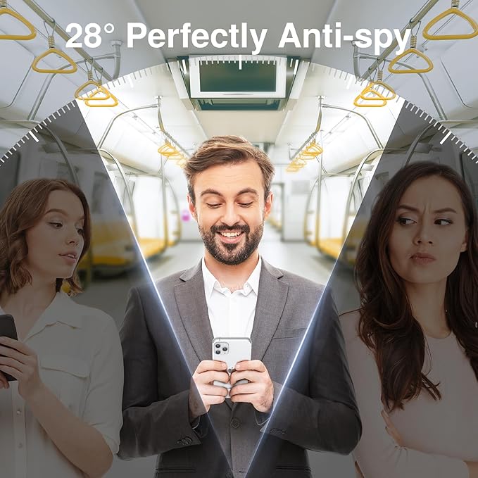 SMARTDEVIL 2PACK Privacy Screen Protector for iPhone 11/XR Shatterproof Tempered Glass [True 28°Anti Spy] [9H Hardness] [Auto Dust-Elimination Install], [Bubble Free]