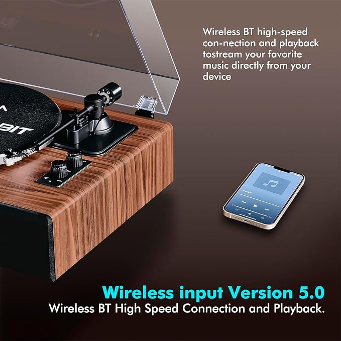 Record Player with Speakers,Turntables for Vinyl Records with Magnetic Cartridge for Home Decoration & Entertainment,Vinyl Record Player Will be a for Birthday and Christmas