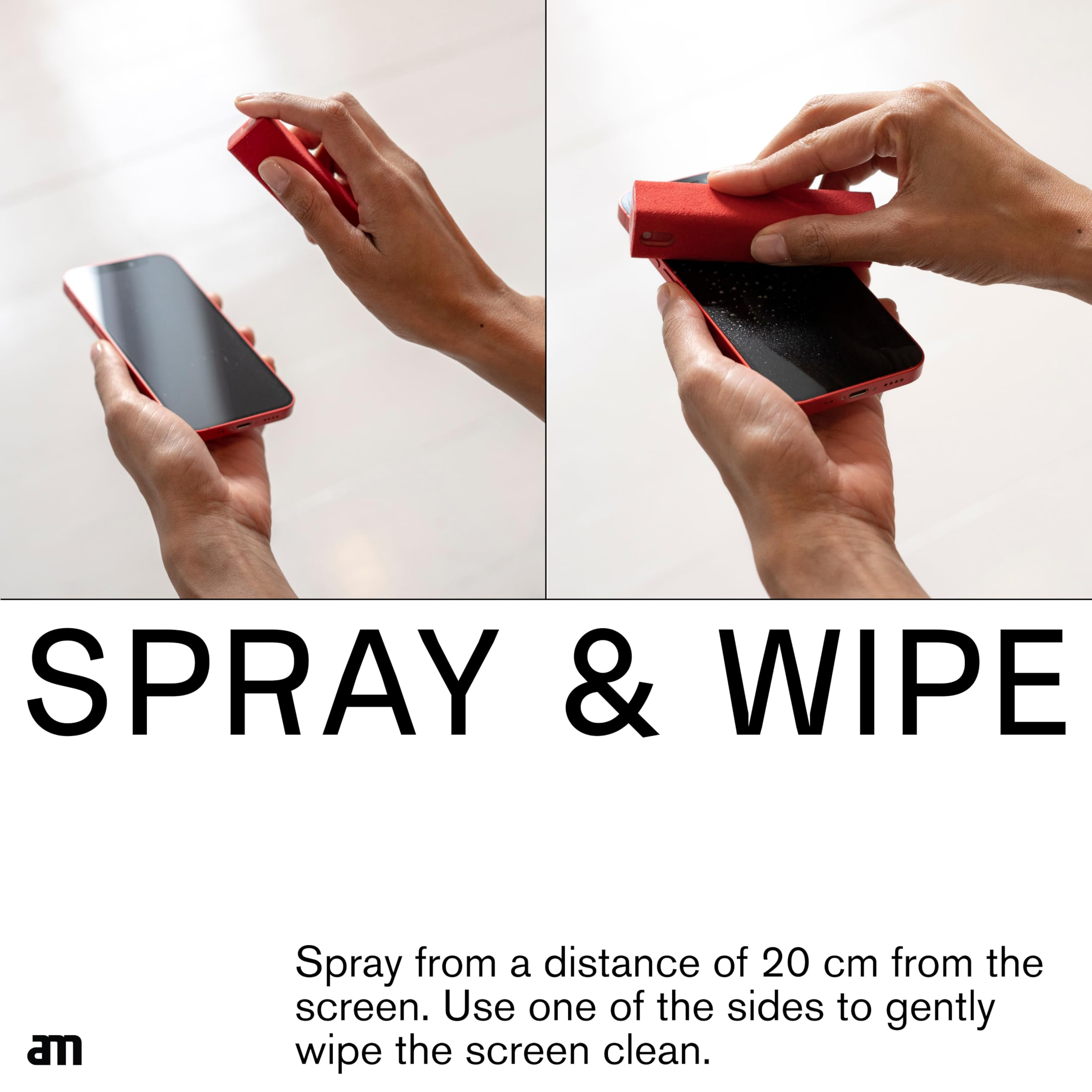 am Screen Cleaner Mist Spray with Microfiber Cloth – Alcohol-Free Screen Cleaning Kit for Phones, Tablets, Laptops, TVs & Car Displays, 3 Pack, Keith Haring