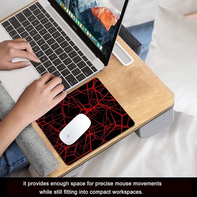 Abstract Lines Mouse Pad Personalized Design, Non-Slip Surface, Rubber Base, Small Office Desk Pad for Computers and Laptops