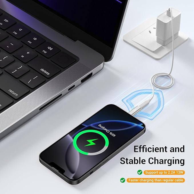 Temdan 2 Pack Lightning to USB C Adapter for iPhone 15/16 Pro/Pro Max/Plus, Support Audio/OTG Adapter, Type C Charger Connector Cable, Silver