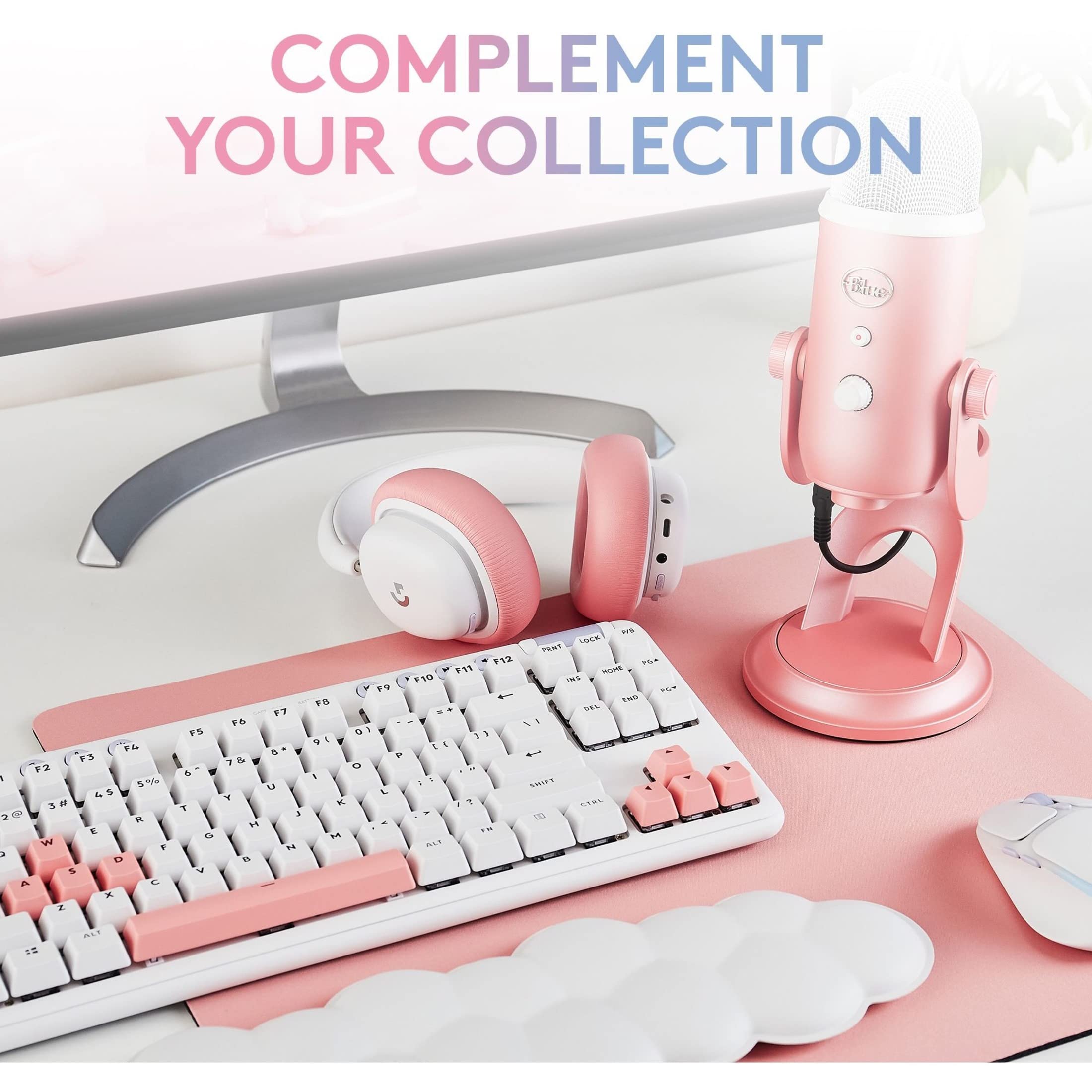 Logitech Creators Blue Yeti USB Microphone for Gaming, Streaming, Podcast, YouTube, Discord, PC, Studio Sound, Plug & Play-Dawn Pink