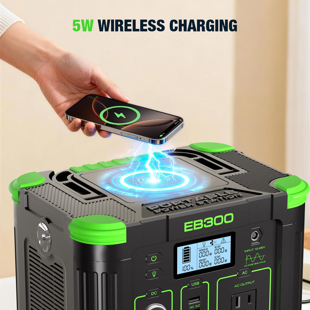 GRECELL Portable Power Station 330W, 230.88Wh Solar Generator