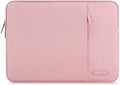 MOSISO Laptop Case 13.3 inch, 13-13.3 inch Laptop Sleeve Compatible with MacBook Air/Pro 13 / Pro 14, HP Dell ASUS Lenovo Notebook, Polyester Vertical Computer Sleeve Bag with Pocket, Pink