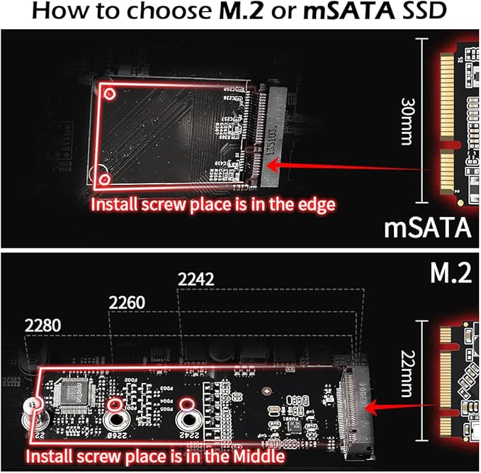 Dogfish mSATA SSD 512GB 3D NAND TLC SATA III 6 Gb/s, mSATA (30x50.9mm) Internal Solid State Drive - Compatible with Desktop PC Laptop - (MSATA 512GB)