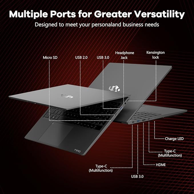 NIMO 15.6" IPS FHD-Gaming-Laptop, AMD Ryzen 5 6600H 6-Cores 660M GPU 16GB DDR5 RAM 1TB SSD(Beat i7-1165G7, Up to 4.5GHz) Computer with 100W GaN Type C Fingerprint Backlit Keyboard Win 11