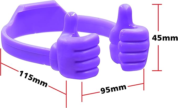 Honsky Thumbs-up Cell Phone Stand Holder,Tablet Stand Cradle for Desk Desktop Smartphone Cellphone Mobile Phone,Tablets - Universal, Adjustable Flexible,Blue