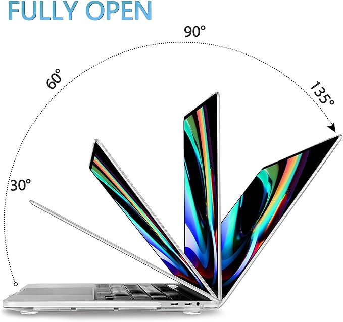 Mektron Case for MacBook Pro 16 Inch A2141 Cover 2019 Release 16" with Liquid Retina Display/Touch ID, Plastic Hard Shell with Keyboard Skin & Screen Protector & Dust Plug, Colors Swirls