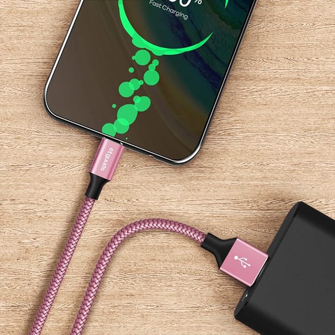 etguuds 6ft USB A to USB C Cable 3A Fast Charging, 2-Pack USB A to USB Type C Charger Cord for iPhone 16 15 Pro/Pro Max/Plus, for Samsung Galaxy S24 S23 S22 S21 S20 S10 A55 A54 Flip Note, Moto, Pink