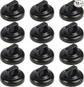 Magnet Zip Tie Mount Magnetic Zip Ties Mount Clips Base Holder Strong Multipurpose Wire Cable Holder Mount Wire Clips Management for Home Office Marine Electrical Wiring (Black, 12 Piece)
