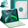 OYEEICE for iPad 9th Generation Case with Keyboard - Detachable Wireless Backlit Keyboard, Upgraded Magnetic Cover with Pencil Holder for iPad 9th/8th/7th Gen, iPad Pro 10.5" & iPad Air 3rd Gen - Teal