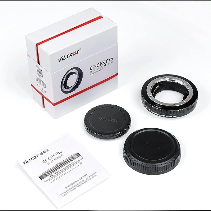 VILTROX EF-GFX Pro Lens Adapter EF Mount to GFX Mount Lens Adapter Converter Ring for Canon EF/EF-S Series Lens to Fuji GFX-Mount Medium Format Camera GFX 100 100S 50S 50SII 50R
