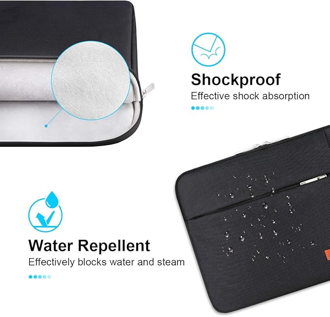 Lacdo Tablet Sleeve Case for 13 inch New iPad Air M3 M2 2025-2024, 13 inch New iPad Pro M4 2024, 12.9" iPad Pro 6 5 4 3 with Magic Keyboard and Smart Keyboard Folio, Water-Resistant Tablet Bag, Black