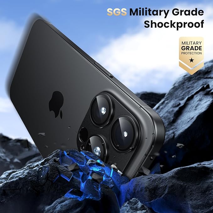 WSKEN for iPhone 16 Pro/iPhone 16 Pro Max Camera Lens Protector - Matte