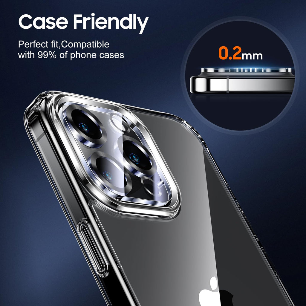 UniqueMe for iPhone 16 Pro/16 Pro Max Camera Lens Protector - Matte Black